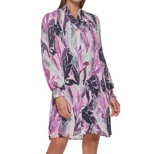 DKNY pleated floral dress